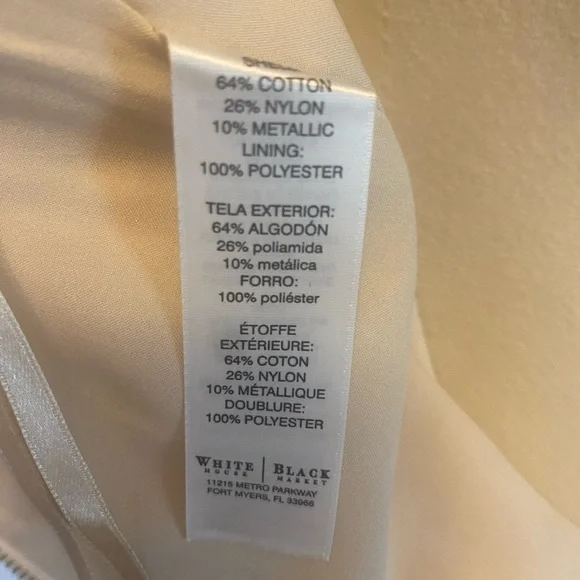 White House Black Market Cream A-Line Mini Dress - Picture 6 of 6